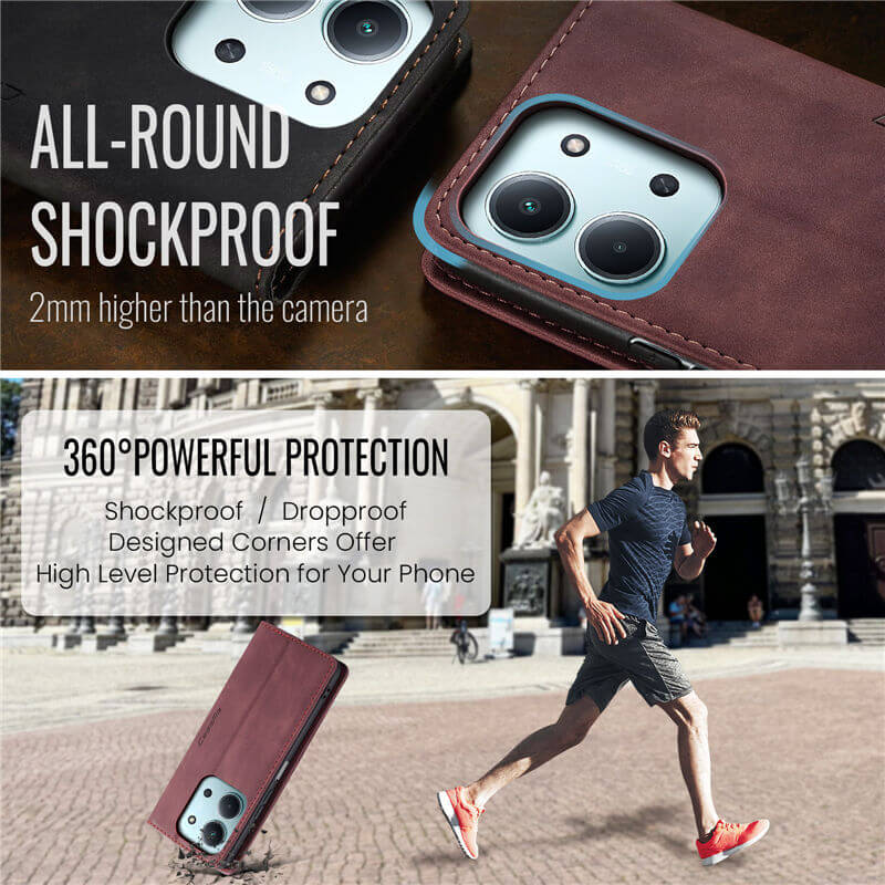 CaseMe Xiaomi 15C Wallet Suede Leather Case - Image 10