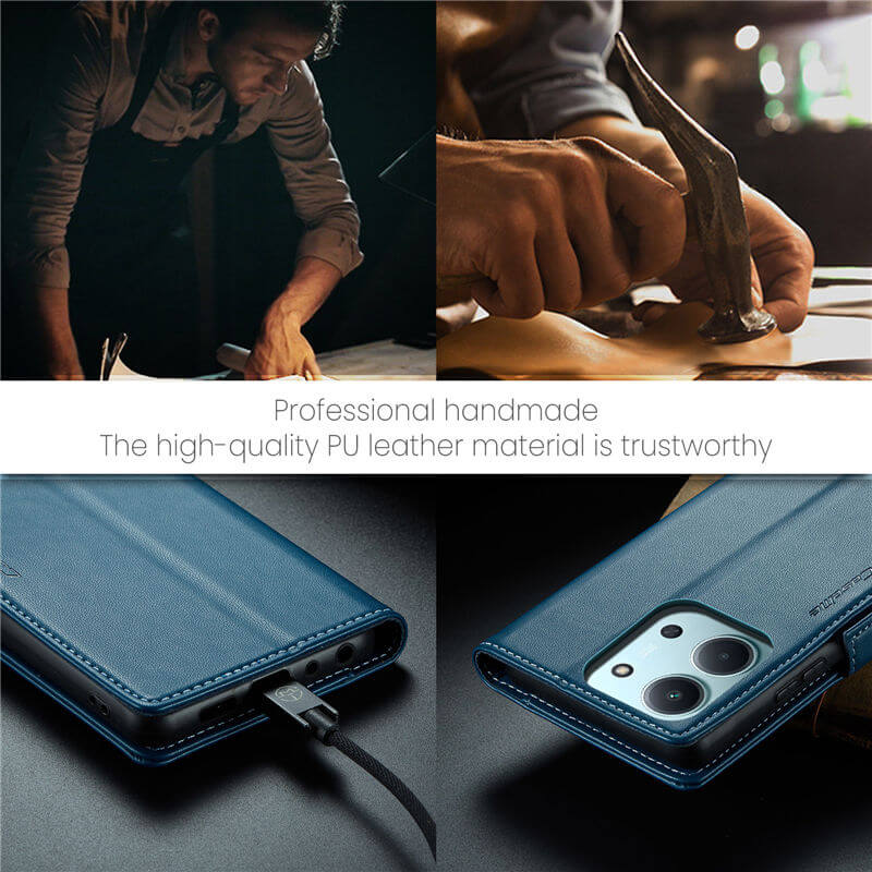 CaseMe Xiaomi Redmi 15C Wallet RFID Blocking Magnetic Buckle Case - Image 11