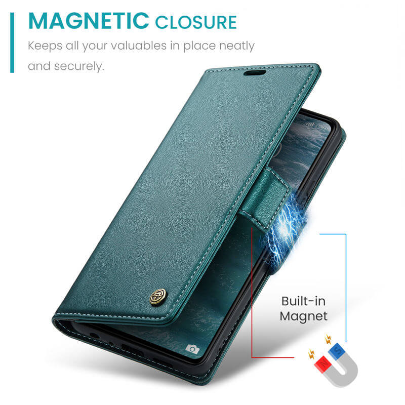 CaseMe Xiaomi Redmi 15C Wallet RFID Blocking Magnetic Buckle Case - Image 7