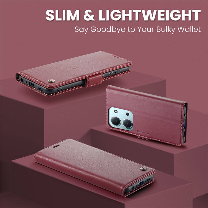 CaseMe Xiaomi Redmi 15C Wallet RFID Blocking Magnetic Buckle Case - Image 3