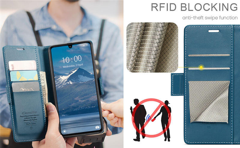 CaseMe Xiaomi Redmi 14C Wallet RFID Blocking Case