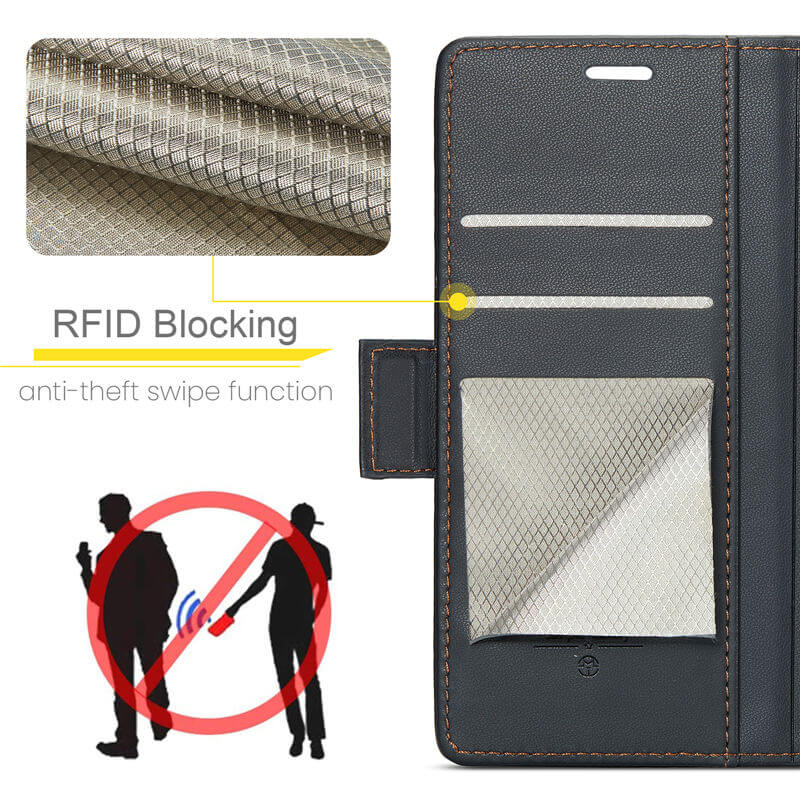 CaseMe Xiaomi 15T Pro Wallet RFID Blocking Magnetic Buckle Case - Image 5