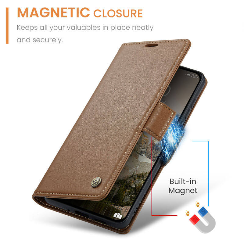 CaseMe Xiaomi 15T Pro Wallet RFID Blocking Magnetic Buckle Case - Image 7