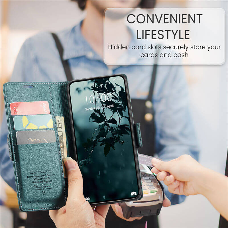 CaseMe Xiaomi 15T Pro Wallet RFID Blocking Magnetic Buckle Case - Image 8