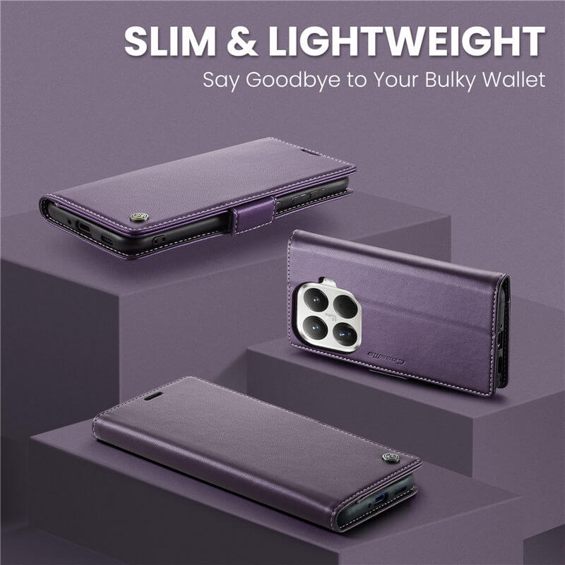 CaseMe Xiaomi 15T Pro Wallet RFID Blocking Magnetic Buckle Case - Image 3