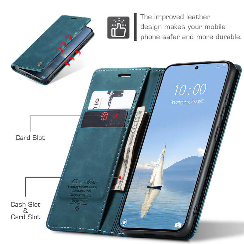 CaseMe Xiaomi 15T Pro Wallet Suede Leather Case - Image 5