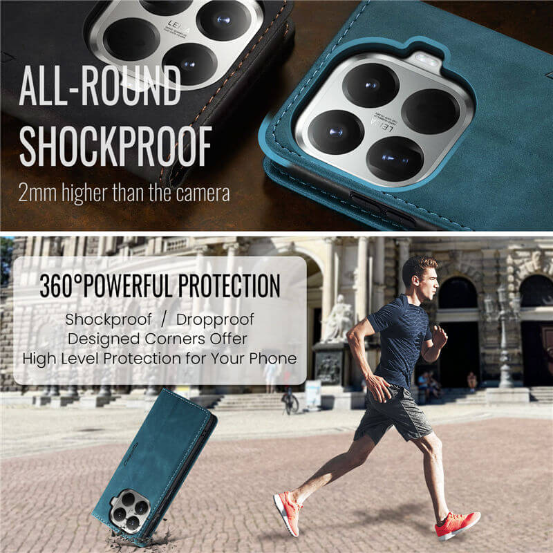 CaseMe Xiaomi 15T Pro Wallet Suede Leather Case - Image 10