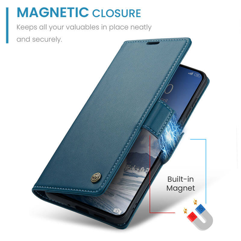 CaseMe Xiaomi 15T Wallet RFID Blocking Magnetic Buckle Case - Image 7