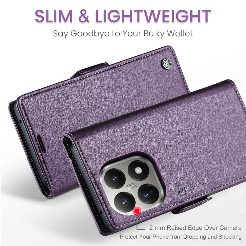 CaseMe Xiaomi 15T Wallet RFID Blocking Magnetic Buckle Case - Image 10