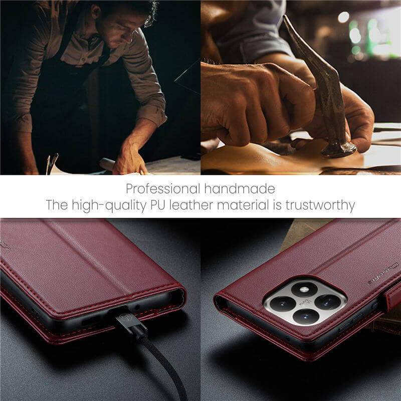 CaseMe Xiaomi 15T Wallet RFID Blocking Magnetic Buckle Case - Image 11