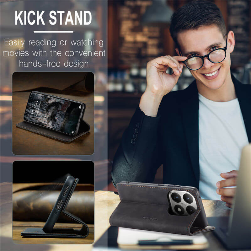 CaseMe Xiaomi 15T Wallet Suede Leather Case - Image 6