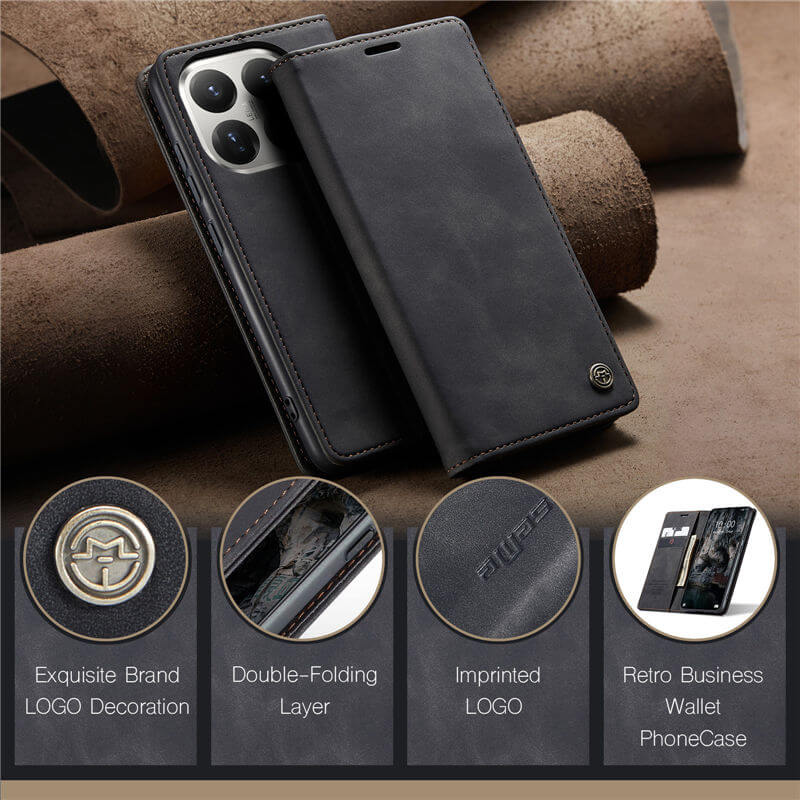CaseMe Xiaomi 15T Wallet Suede Leather Case - Image 11