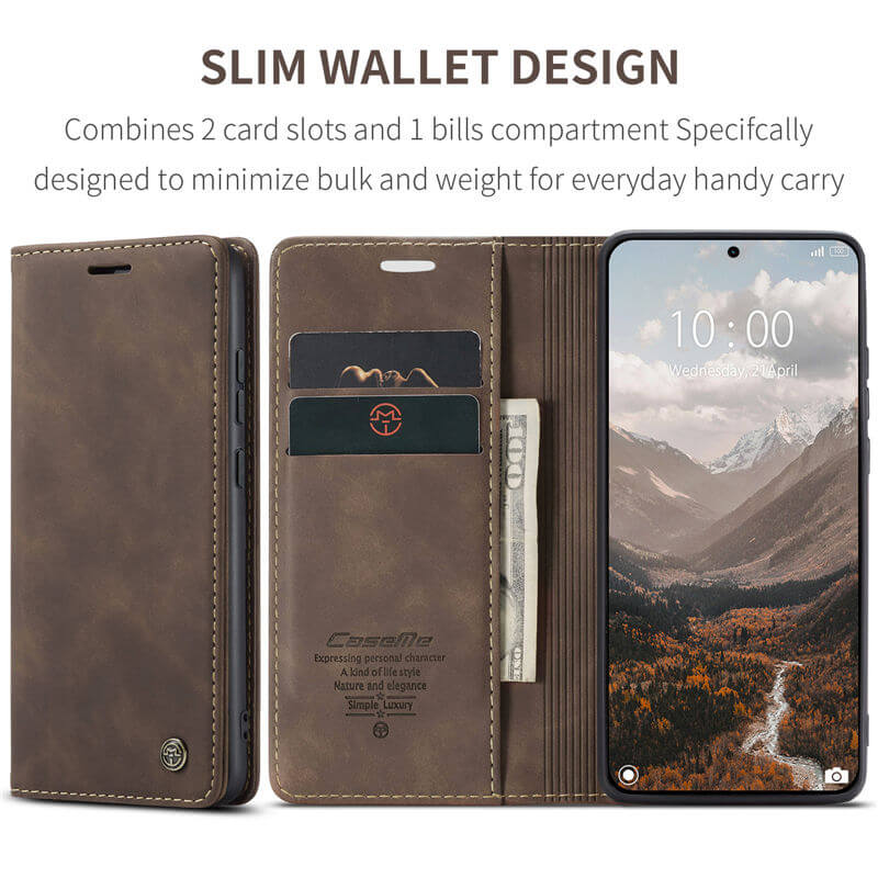 CaseMe Xiaomi 15T Wallet Suede Leather Case - Image 4