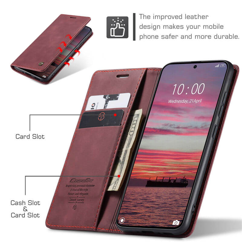 CaseMe Xiaomi 15T Wallet Suede Leather Case - Image 5