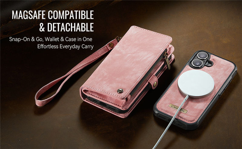 CaseMe iPhone 17 2-in-1 Magnetic RFID Wallet Case