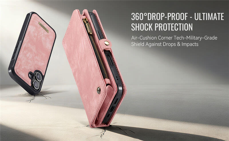 CaseMe iPhone 17 2-in-1 Magnetic RFID Wallet Case