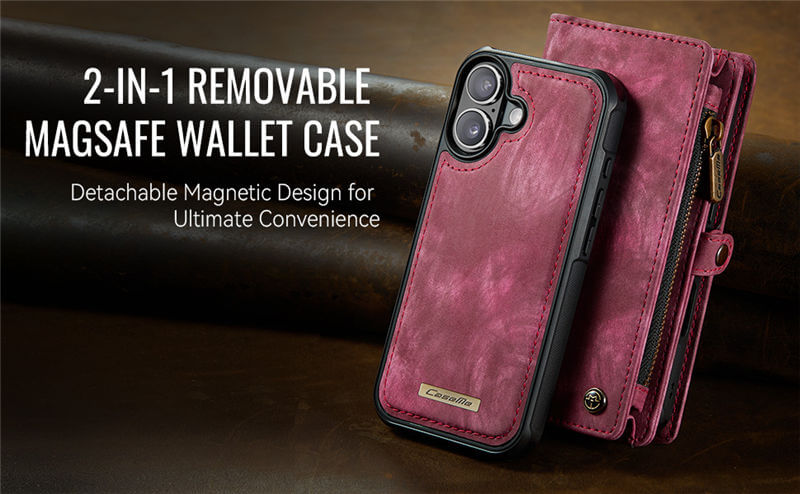 CaseMe iPhone 17 2-in-1 Magnetic RFID Wallet Case