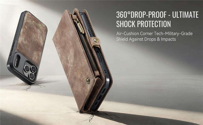 CaseMe iPhone 17 Pro 2-in-1 Magnetic RFID Wallet Case