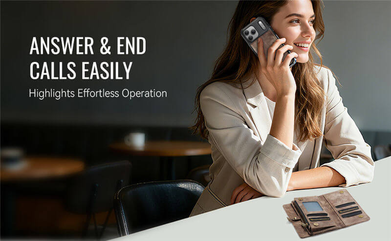 CaseMe iPhone 17 Pro Max 2-in-1 Magnetic RFID Wallet Case