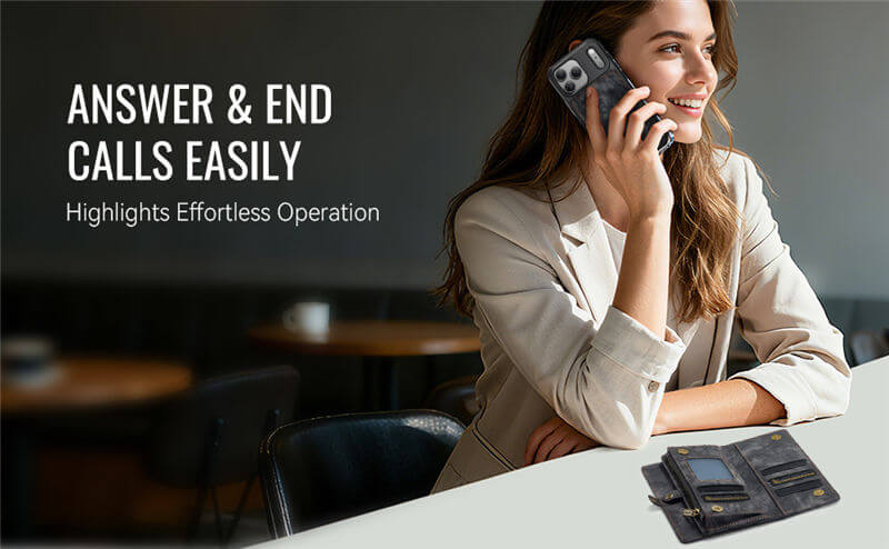 CaseMe iPhone 17 Pro 2-in-1 Magnetic RFID Wallet Case