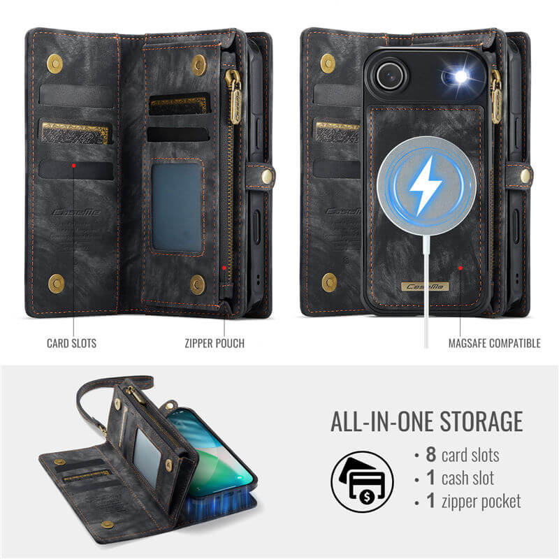 CaseMe iPhone Air 2-in-1 Magnetic Wallet Case