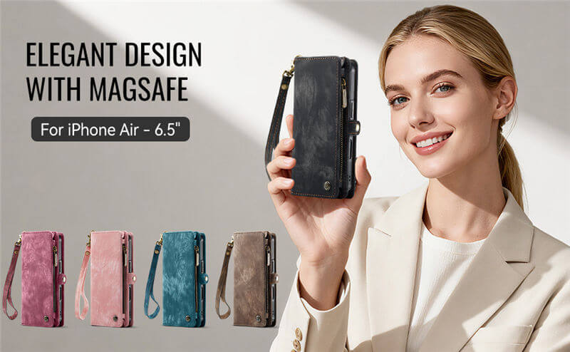 CaseMe iPhone Air 2-in-1 Magnetic RFID Wallet Case
