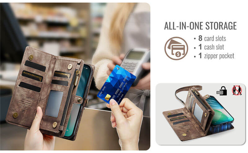 CaseMe iPhone Air 2-in-1 Magnetic RFID Wallet Case