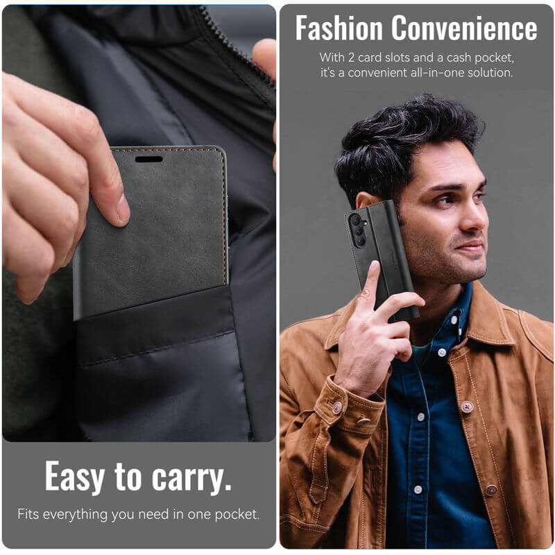 CaseMe Samsung Galaxy S26 Plus Magnetic Wallet Case with RFID Blocking