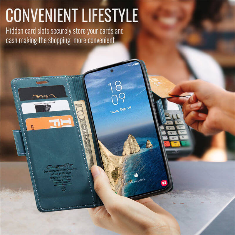CaseMe Samsung Galaxy S26 Ultra Wallet Suede Leather Case - Image 9