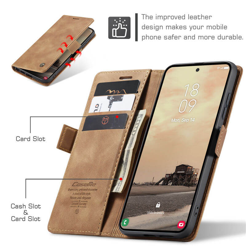 CaseMe Samsung Galaxy S26 Ultra Wallet Suede Leather Case - Image 5