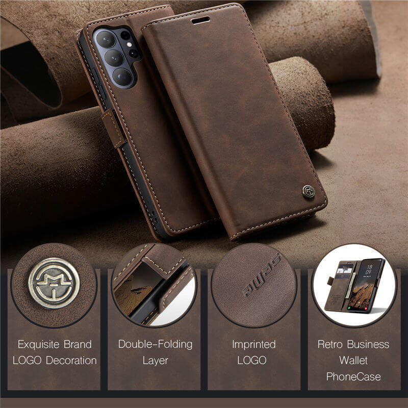 CaseMe Samsung Galaxy S26 Ultra Wallet Suede Leather Case - Image 11