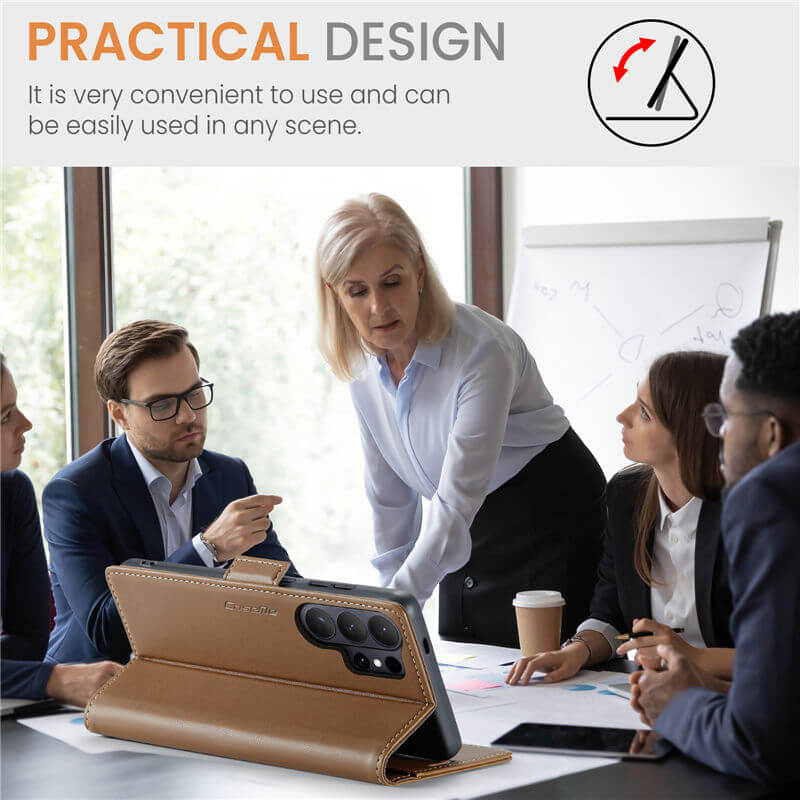 CaseMe Samsung Galaxy S26 Ultra Wallet RFID Blocking Magnetic Buckle Case