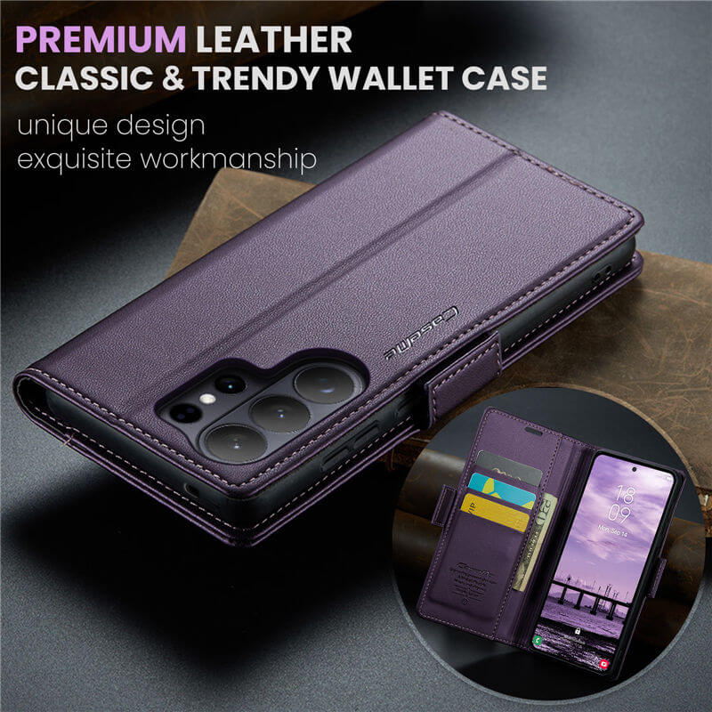 CaseMe Samsung Galaxy S26 Ultra Wallet RFID Blocking Magnetic Buckle Case - Image 9