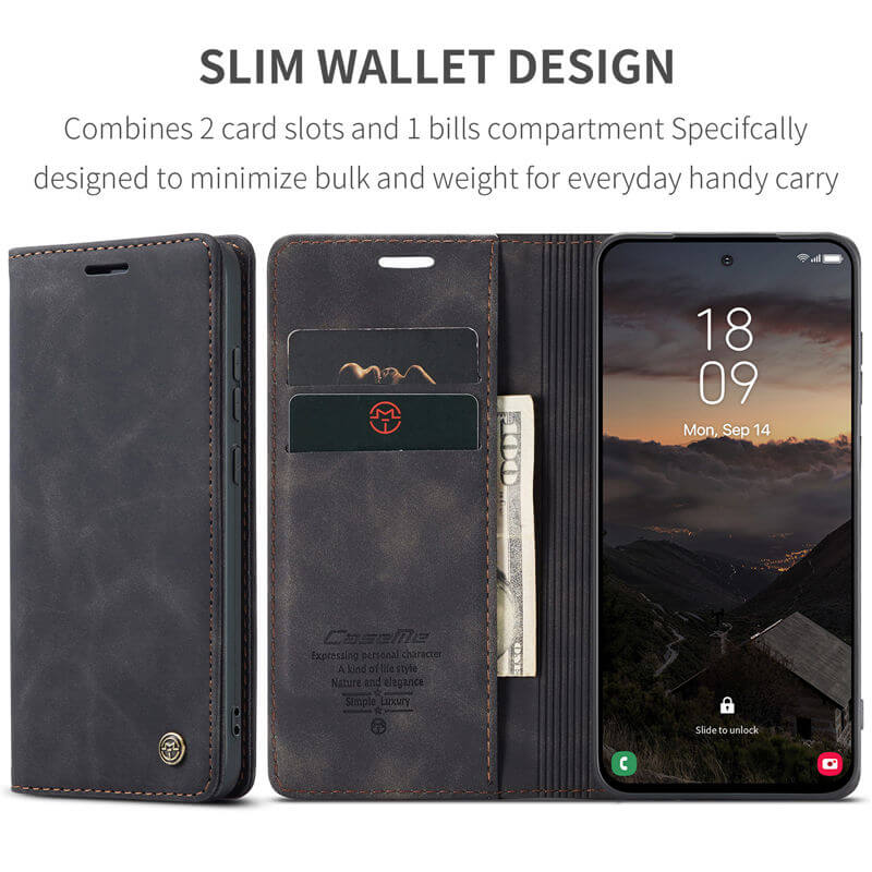 CaseMe Samsung Galaxy S26 Plus Wallet Suede Leather Case