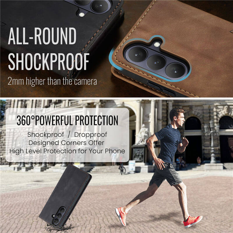 CaseMe Samsung Galaxy S26 Wallet Suede Leather Case