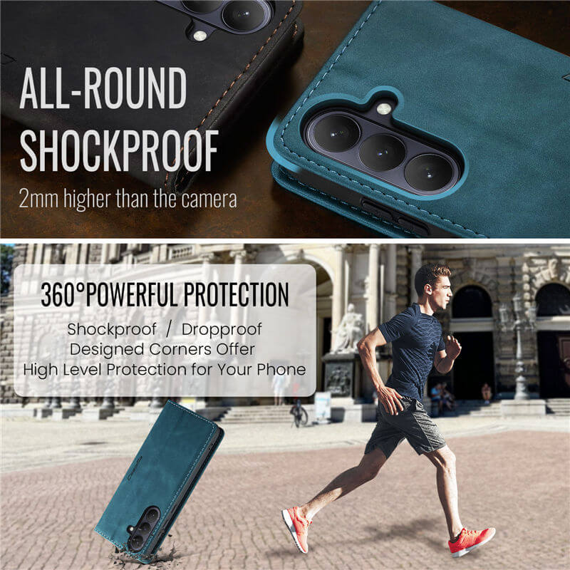 CaseMe Samsung Galaxy S26 Plus Wallet Suede Leather Case