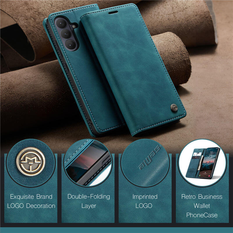 CaseMe Samsung Galaxy S26 Wallet Suede Leather Case - Image 11