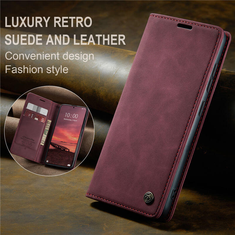 CaseMe Samsung Galaxy S26 Plus Wallet Suede Leather Case