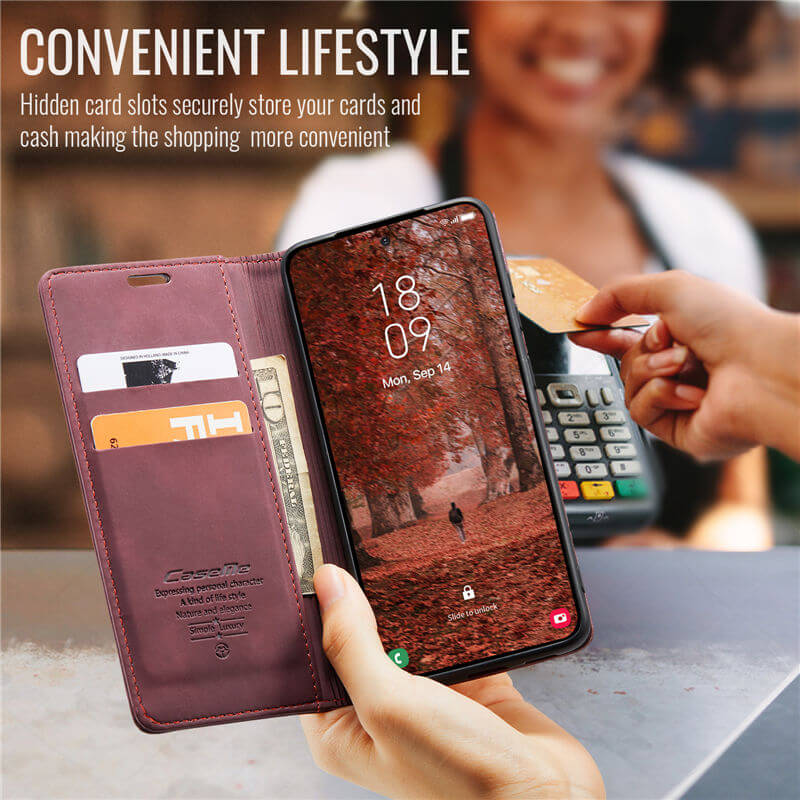 CaseMe Samsung Galaxy S26 Wallet Suede Leather Case - Image 9