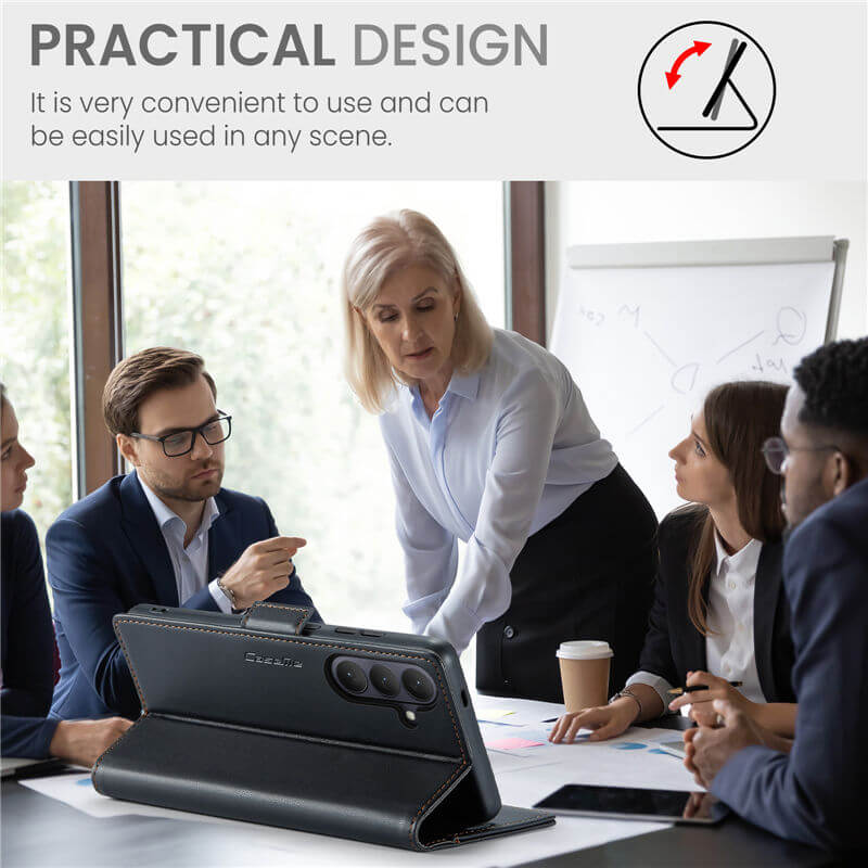 CaseMe Samsung Galaxy S26 Wallet RFID Blocking Magnetic Buckle Case