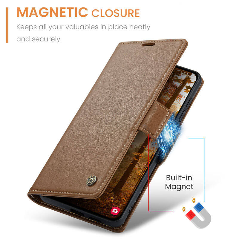 CaseMe Samsung Galaxy S26 Plus Wallet RFID Blocking Magnetic Buckle Case