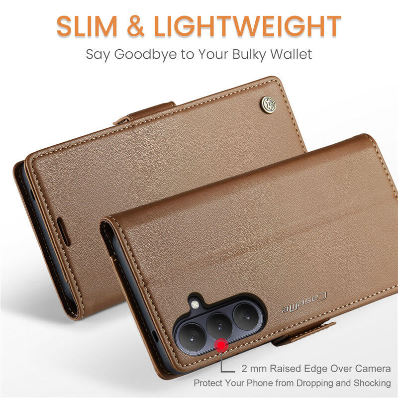 CaseMe Samsung Galaxy S26 Wallet RFID Blocking Magnetic Buckle Case
