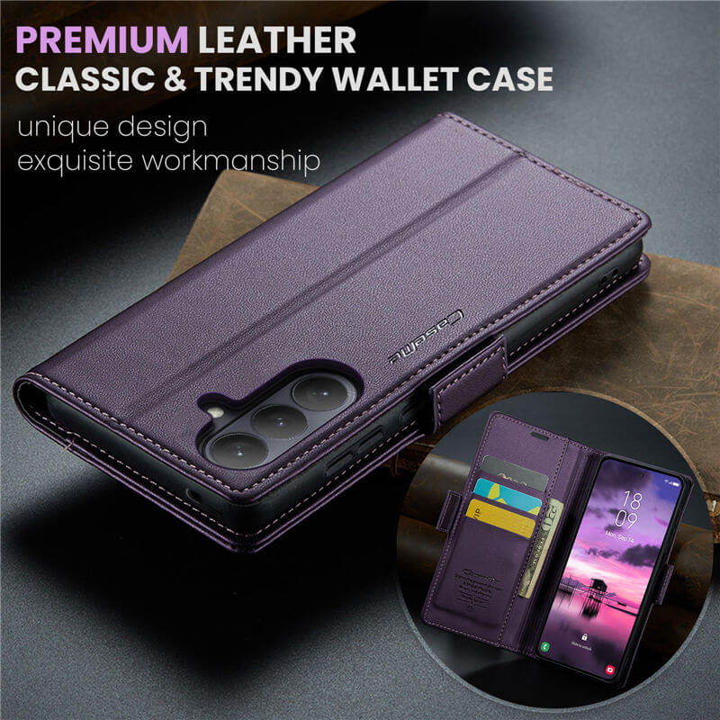CaseMe Samsung Galaxy S26 Plus Wallet RFID Blocking Magnetic Buckle Case - Image 10