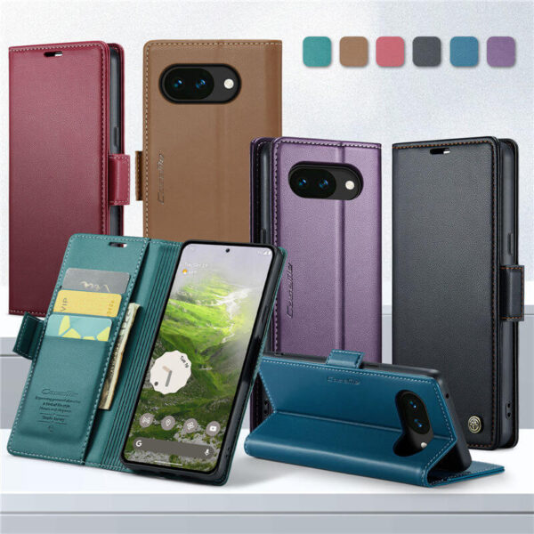 Alternative view of CaseMe Google Pixel 10A Wallet RFID Blocking Magnetic Buckle Case