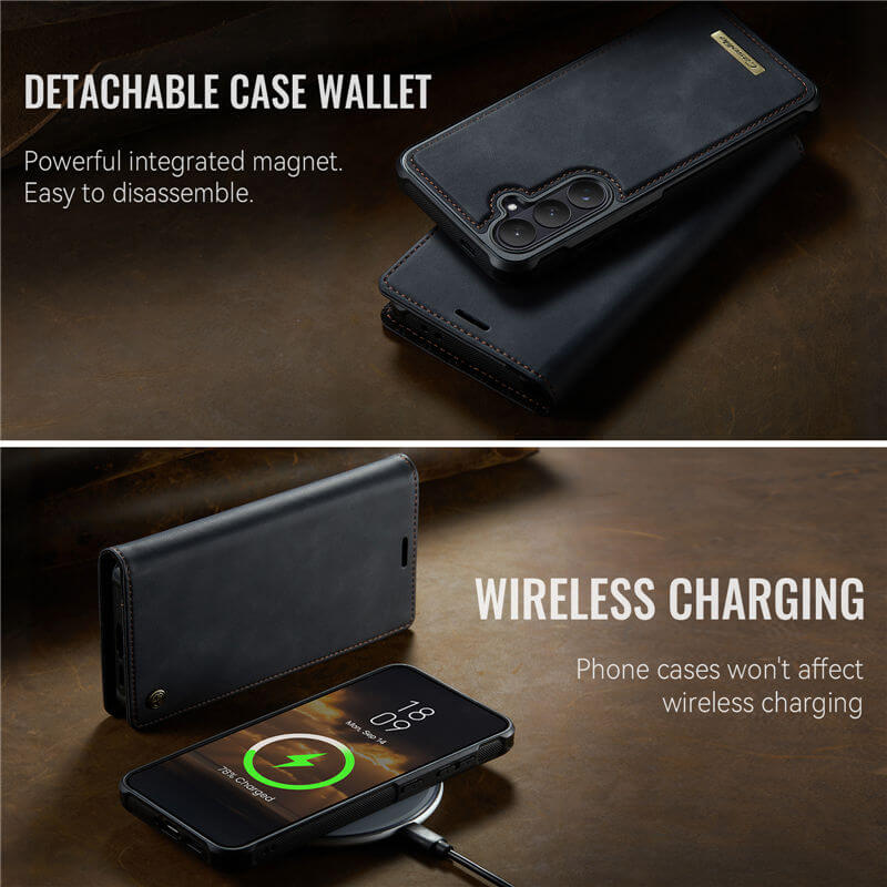 CaseMe Samsung Galaxy S26 2-in-1 Magnetic Wallet Case – Wireless Charging & RFID Blocking - Image 4