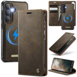 CaseMe Samsung Galaxy S26 2-in-1 Magnetic Wallet Case – Wireless Charging & RFID Blocking