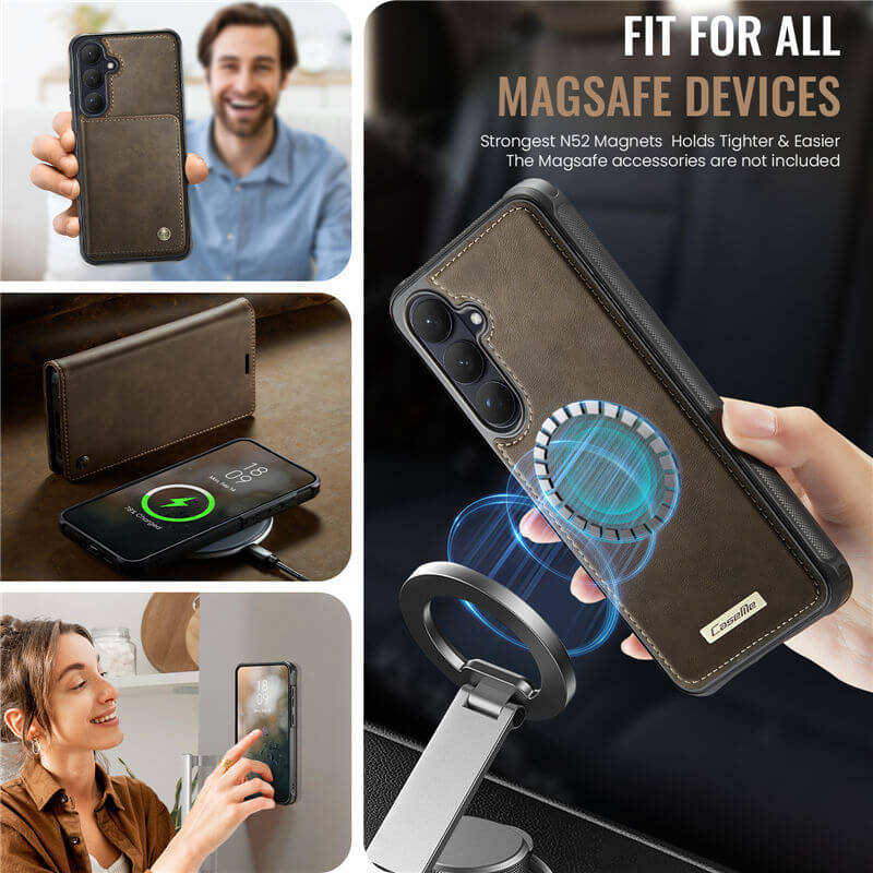 CaseMe Samsung Galaxy S26 2-in-1 Magnetic Wallet Case