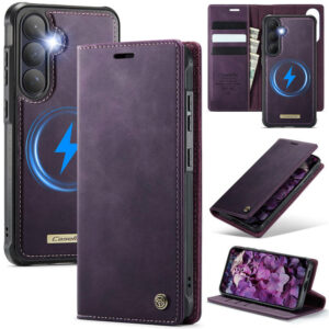 CaseMe Samsung Galaxy S26 Plus 2-in-1 Magnetic Wallet Case – Wireless Charging & RFID Blocking
