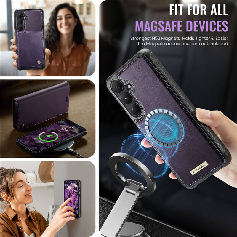 CaseMe Samsung Galaxy S26 Plus 2-in-1 Magnetic Wallet Case