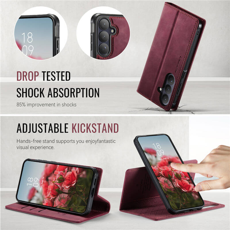 CaseMe Samsung Galaxy S26 Plus 2-in-1 Magnetic Wallet Case – Wireless Charging & RFID Blocking - Image 7